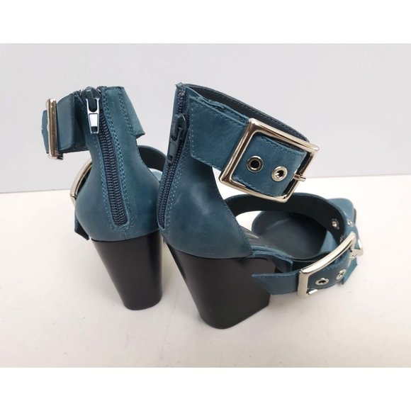 Free People X Jeffrey Campbell Hendrix Heels Dusty Blue Size 7 - Picture 3 of 5